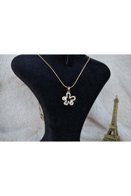 Clover Themed Gold Steel Necklace
