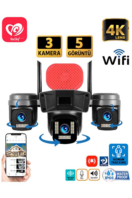 Avenir AV-S308 6MP 3 Kameralı Ptz Wifi Kamera - Fiyatı, Yorumları
