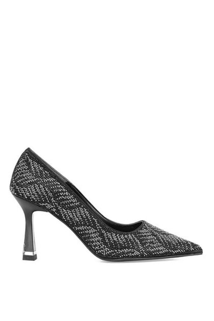 (Park Moda) Drop Stone Detailed Heeled Women's Shoes Black