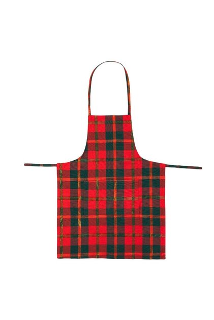Sort de Bucatarie de Craciun Carouri Rosii Verzi Lurex Auriu 77x57cm