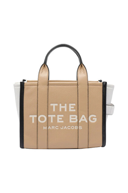MARC JACOBS THE TOTE BAG ベージュ/ブラック Marc Jacobs Kadın The Colorblock Small Tote Bag El Çantası - Bej