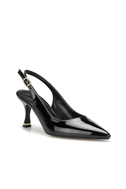 Ds Spillo-112 Patent Leather Black Women's Daily Classic Heeled Shoes