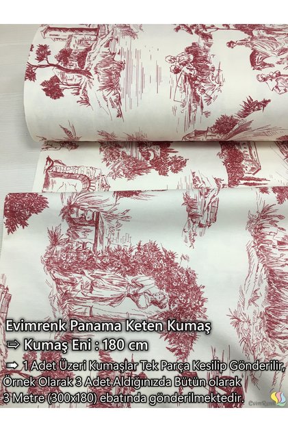 Fransız Esintisi DUCK Keten Kumaş - Döşeme - Dikiş - Minder Kaplama - Masa Örtüsü