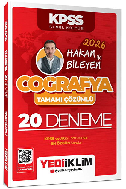Yediiklim Yayınları 2026 KPSS Hakan Bileyen ile Coğrafya Tamamı