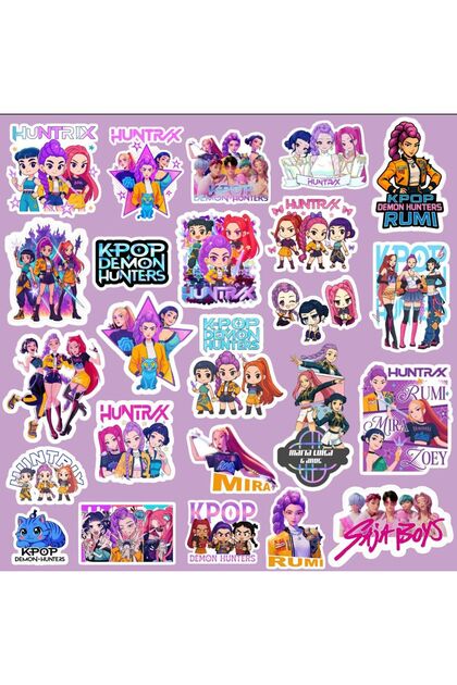 Set 50 de Stickers Kpop Hunters Multicolor