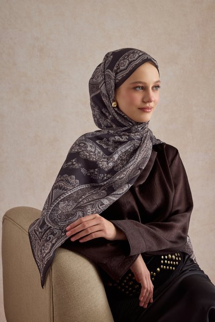 Cotton Shawl Flow Brown