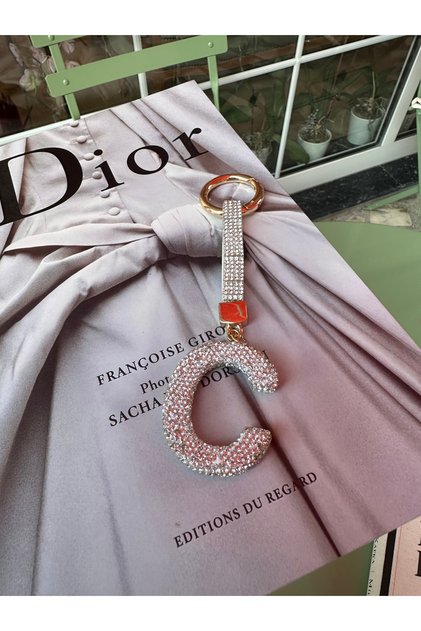 Milena Istanbul Letter Stone Bag Charm / Keychain / Car Ornament - Letter C
