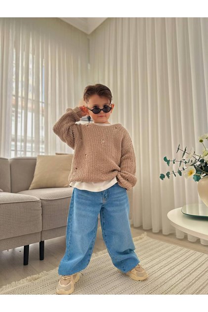 Erkek Çocuk Regular Pamuklu Denim Pantolon Jean