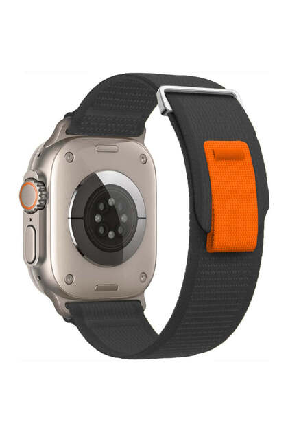 Λουράκι Νάιλον Trail για Apple Watch SE/9/8/7/6/5/4/3/2/1 - 42/44/45/49MM, Ρυθμιζόμενο, Μαύρο
