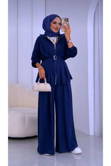 Women's Top and Bottom Suit, Oy-Sho Fabric, Casual, Office, Combination Pants and Blouse