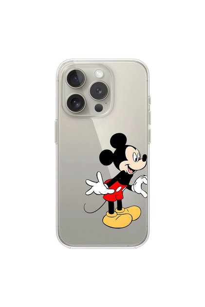 iPhone 16 Pro Compatible Transparent Case Couple Mickey 1 Design
