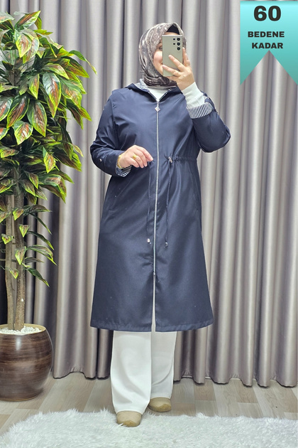Women's Hijab Clothing Plus Size French Size Transitional Trench Coat