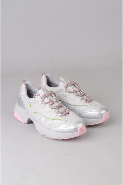 Seç 34120 Thick Sole Women's Sneakers Gray-Pink