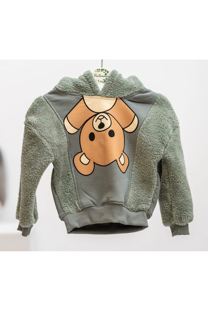 Set Cocolino Verde cu Ursuleț de Pluș