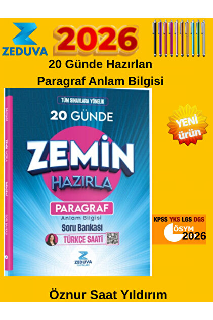 Ens Yayıncılık Zeduva 2026 TYT-AYT-KPSS-DGS-ALES Zemin Paragraf