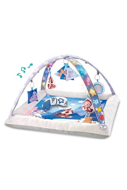 – Baby Musical Play Gym Mat with Hanging Toys-Blue
