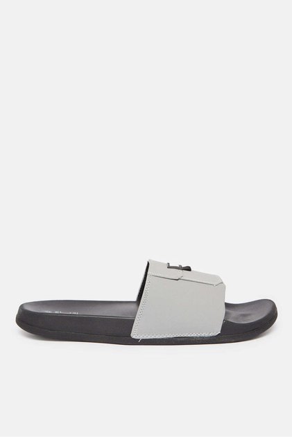 Men Grey Pocket Slides