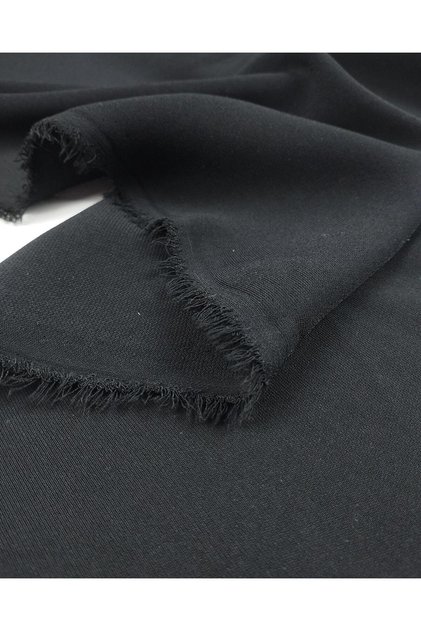 Crepe Fabric in Jet Black Color (Width 135 cm X Length 360 cm)