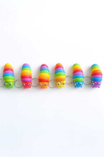 Colorful Caterpillar Keychain Cute Toy Keychain Gift Birthday Gift Christmas Gift |