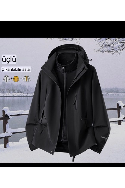 MODAZENGEL 3N1 MODEL İÇİ AYRILABİLEN POLARLI MEVSİMLİK MONT