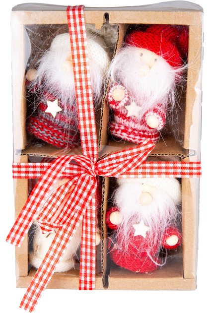 Christmas Ornament, Gnomes, in a Box - Pack of 4