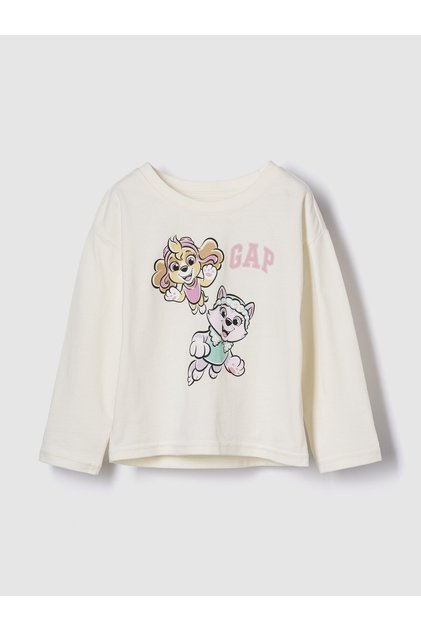 Kız Bebek Krem Logo Grafik T-Shirt