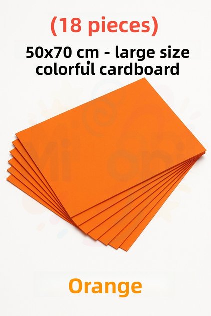 Orange Color Cardboard 18 Pieces 50X70 cm Hard Cardboard Cardboard