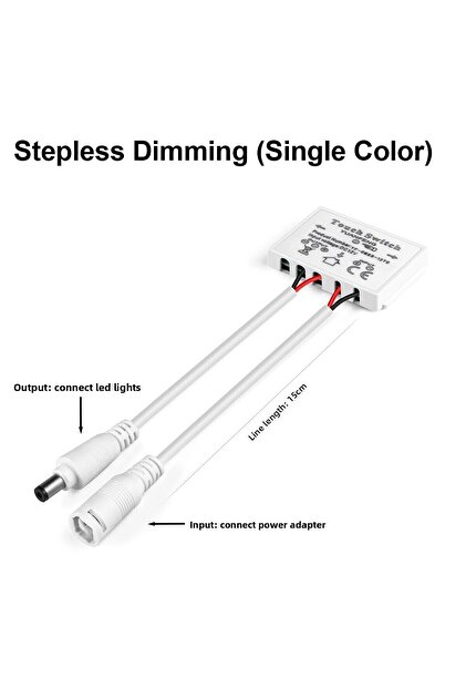 DC 12V LED Dimmer Switch Capacitive Brightness Adjustable Touch Sensor Switch For Bathroom Mirror Li