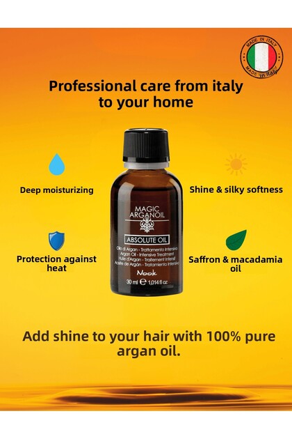 Magic Arganoil Hair Care Oil Containing Keratin and Argan with Heat Protection & Shine Effect 30ml