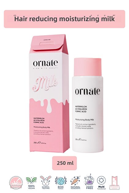 ORNATE Intensive Moisturizing Body Milk Lotion Hair Reducing