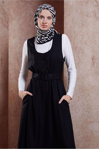 KEMERLİ JİLE ELBİSE 44668