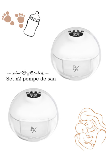 Set 2 x pompa electrica de san, BLLEXAR®, extragere a laptelui rapida, functioneaza silentios