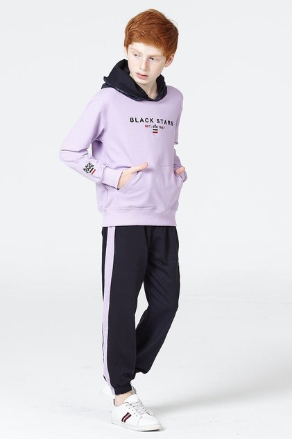 Boys' Hooded Long Sleeve Sports Tracksuit Set