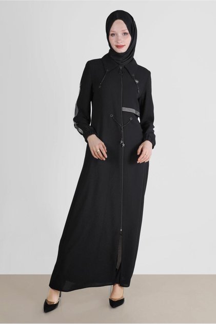 Lace-Up Zippered Overcoat 10527