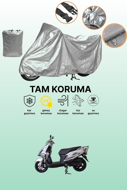 Gray Falcon Mocco 50 Compatible Motorcycle Cover, Protective Cover, Motorbike Cover