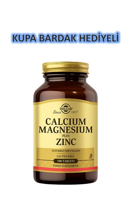 Calcium Magnesium Plus Zinc 100 Tablet (Kupa Bardak Hediyeli)