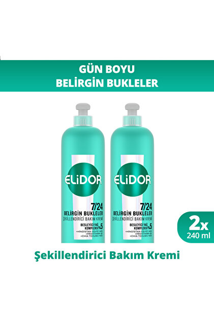 7/24 Şekillendirici Saç Bakım Kremi Belirgin Bukleler 240 ml x2