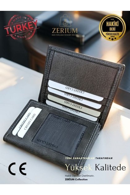Genuine Leather Men's Wallet Flint Model Premium Card Holder Genuine Leather