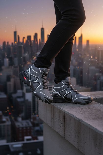 Smoked White Cross X Outdoor Trekking Men's Boots