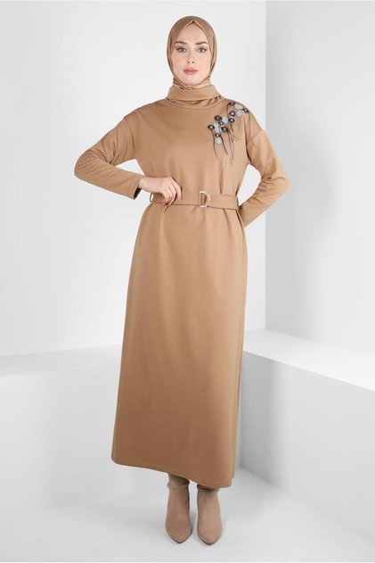 BELTED KNITTED DRESS 44213