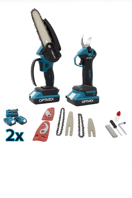OPTIVEX Ağaç Dal Budama Makası 2li Set Şarjlı - Fiyatı, Yorumları
