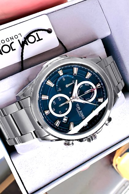 Original Men's Wristwatch 3 Atm Water Resistant Silver Color Steel Band - Gtje2054C4