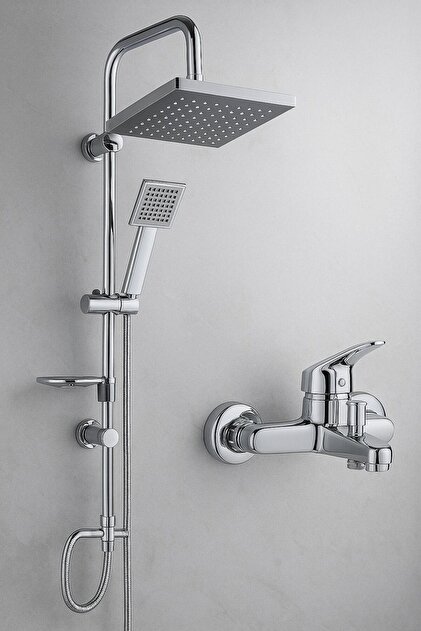 KROM YAĞMURLAMA DUŞ SETİ BANYO BATARYASI AÇ KAPA MUSLUK 5 YIL GARANTİLİ