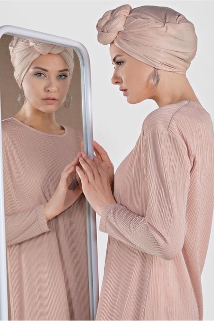 Simple Dress with Tulle Detail 4443
