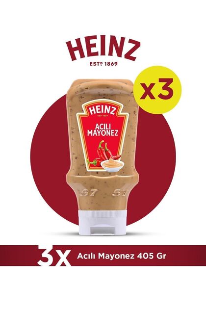 Hot Chili Acılı Mayonez 405 g 3'lü Set