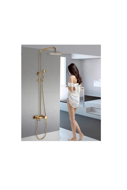 Coloana de dus, TRENDY S, cu trei functii, gold