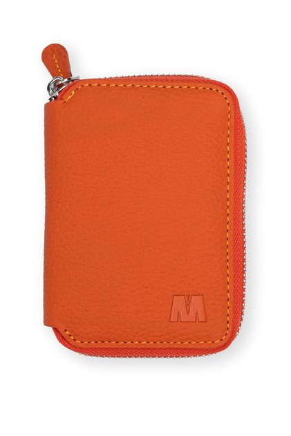 Lotus genuine leather unisex wallet flother matte orange(1616)