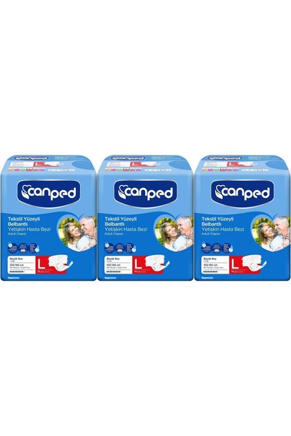Adult Diaper with Waistband Textile Surface L - Large - Large 42 Pieces (3Pk*14)