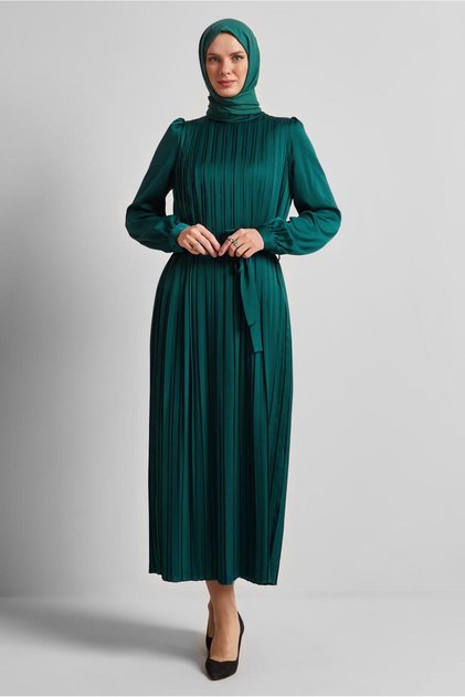 ROCHIE SATIN CU CREAȚĂ 45327