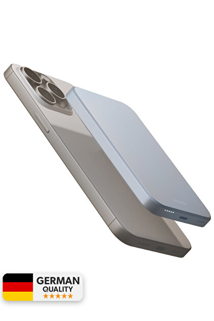 Magsafe Powerbank 5000mAh Slim Hızlı Taşınabilir Batarya iPhone 11 12 13 14 15 16 17 Pro Max Samsung